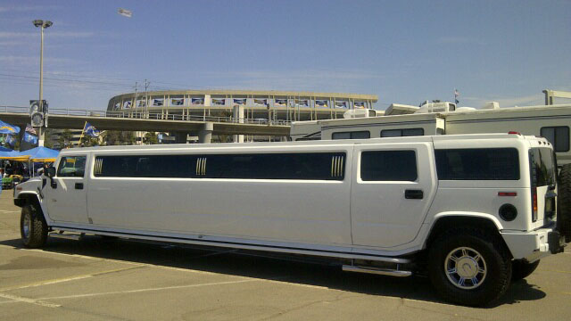 Hummer Limo at Stadium